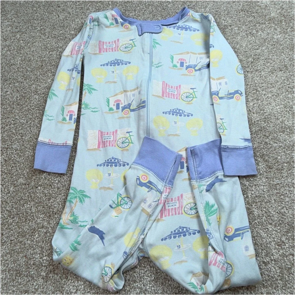 The Beaufort Bonnet Company Night Night‎ 2T Pima Cotton Beach BicyclePajamas